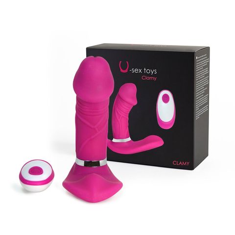 Clamy, vibrator with heat function and remote control