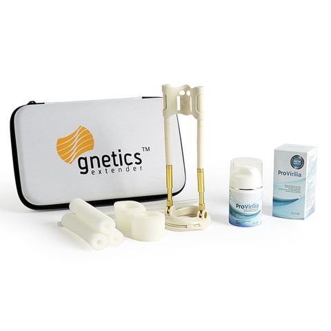 Gnetics Extender: penis extender + Provirilia: cooling intimate gel for men