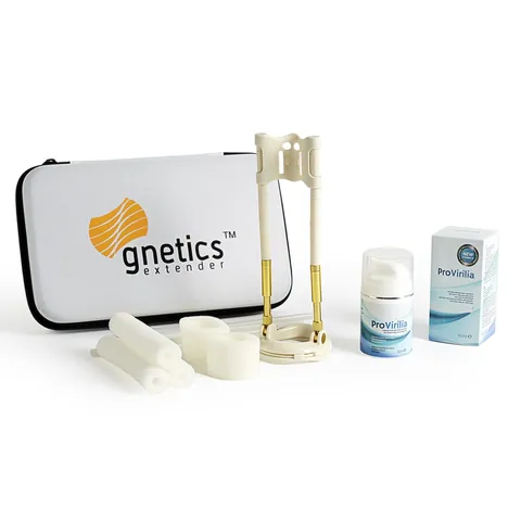 Gnetics Extender: penis extender + Provirilia: cooling intimate gel for men