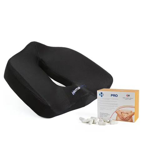 Hemapro Pack: cushion and capsules for haemorrhoids