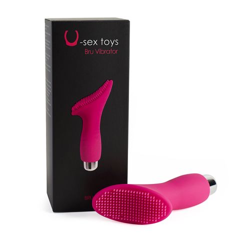 U-Body Bru Vibrator - soft pink silicone feminine intimate vibrator and massager